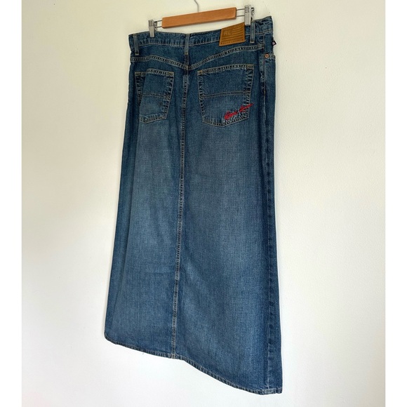 Ralph Lauren • Slit Denim Midi Skirt - Picture 4 of 6